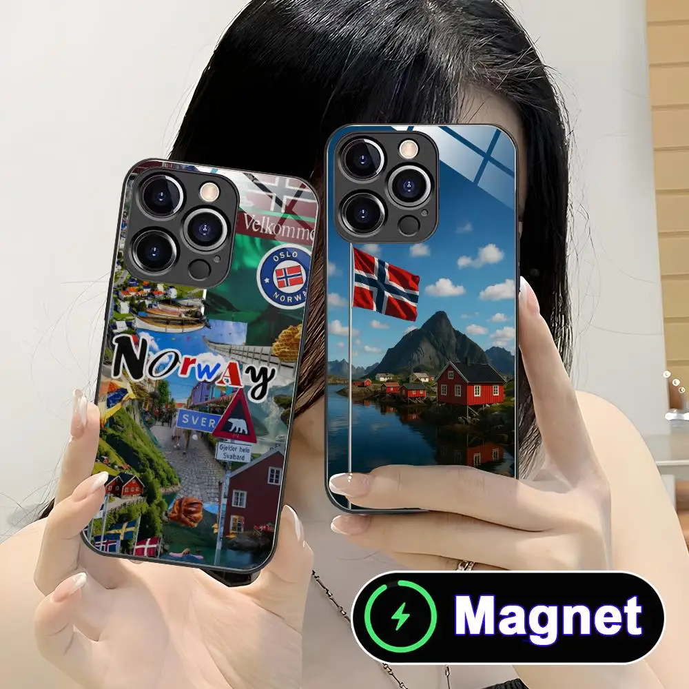 Norway Flag Phone Case for iPhone 17 16 15 14 13 12 11 Air Pro Max Plus Mini Glass Magnet Cover
Norway Flag Phone Case for iPhone 17 16 15 14 13 12 11 Air Pro Max Plus Mini Glass Magnet Cover