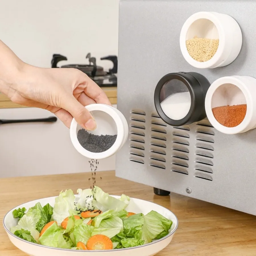 Magnetic Quantitative Salt Shaker Seasoning Box Kitchen Wall Hanging Moisture-proof Sealed Jars Household Salt Shaker Seasoning
Magnetic Quantitative Salt Shaker Seasoning Box Kitchen Wall Hanging Moisture-proof Sealed Jars Household Salt Shaker Seasoning