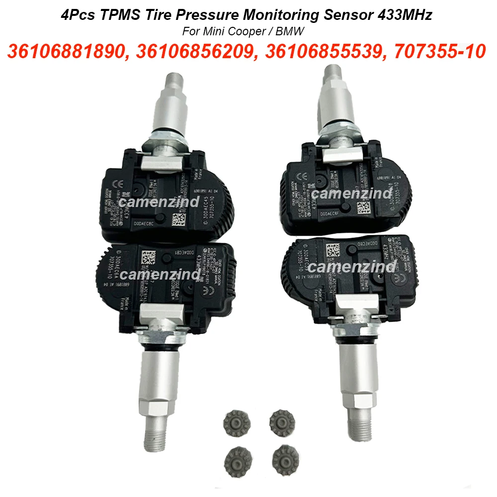 4PCS 36106881890 6881890 707355 36106856209 Tire Pressure Sensor TPMS 433MHz for BMW 1-4 Series i3 i8 M2 M3 M4 X1 X2 X5 X6
4PCS 36106881890 6881890 707355 36106856209 Tire Pressure Sensor TPMS 433MHz for BMW 1-4 Series i3 i8 M2 M3 M4 X1 X2 X5 X6