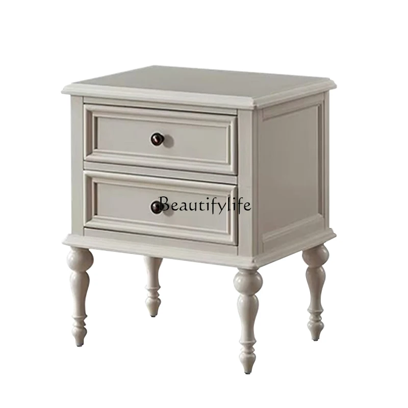 French retro solid wood bedside table, bedroom locker, living room small coffee table
French retro solid wood bedside table, bedroom locker, living room small coffee table