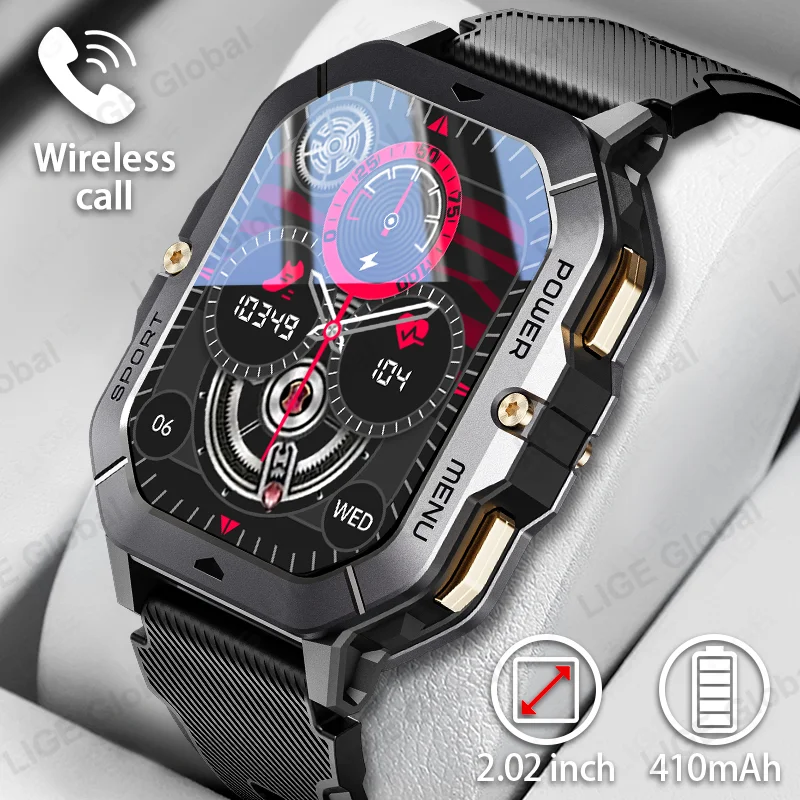 LIGE Мужские Смарт-часы 2,02 дюйма HD с большим экраном 410 мАч Наручные часы для занятий спортом на открытом воздухе Сделайте ответ на вызов Монитор здоровья Женские умные часы
LIGE Мужские Смарт-часы 2,02 дюйма HD с большим экраном 410 мАч Наручные часы для занятий спортом на открытом воздухе Сделайте ответ на вызов Монитор здоровья Женские умные часы