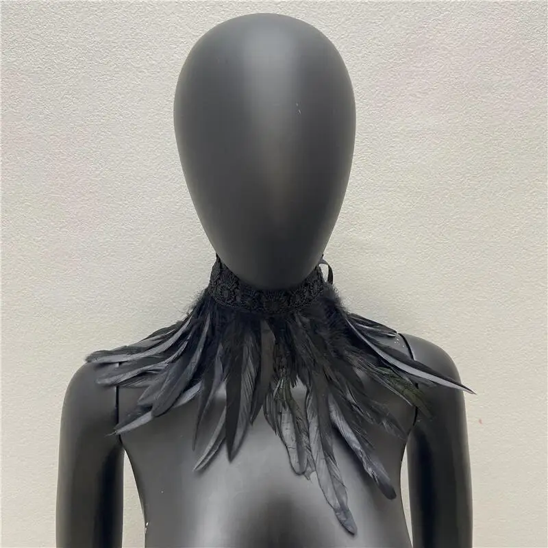 Gothic Feather Scarf Performance Ball Scarf Halloween Party Role Playing Costume Accessories
Gothic Feather Scarf Performance Ball Scarf Halloween Party Role Playing Costume Accessories
