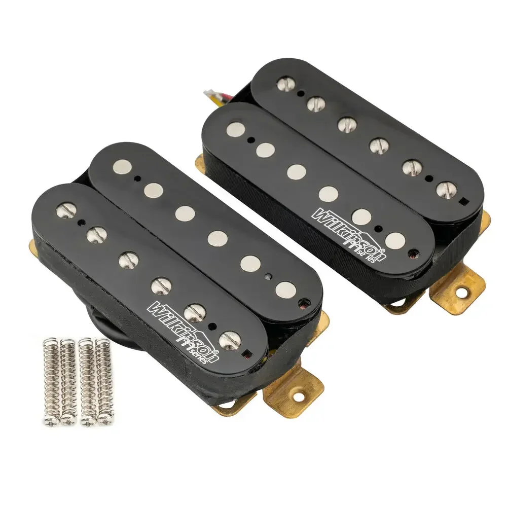 Wilkinson Black Vintage Tone Alnico 5, намотный открытый набор звукоснимателей для гитары-хамбакера
Wilkinson Black Vintage Tone Alnico 5, намотный открытый набор звукоснимателей для гитары-хамбакера