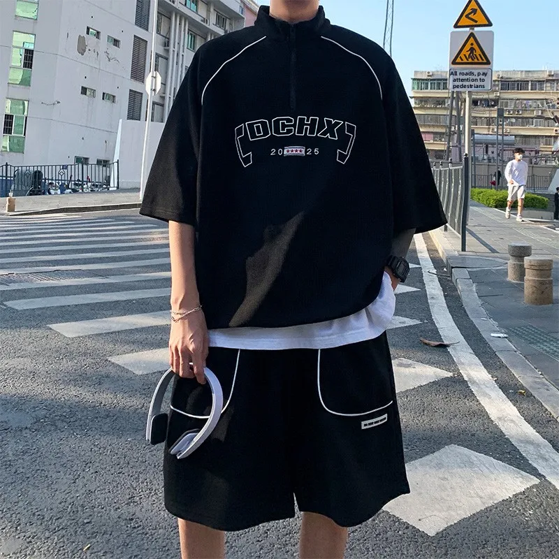 Casual Sportswear Set for Men Thin Short Sleeve Summer Style Short Pants Street Fashion Two Piece Set Teenager T-shirt And ...
Casual Sportswear Set for Men Thin Short Sleeve Summer Style Short Pants Street Fashion Two Piece Set Teenager T-shirt And ...