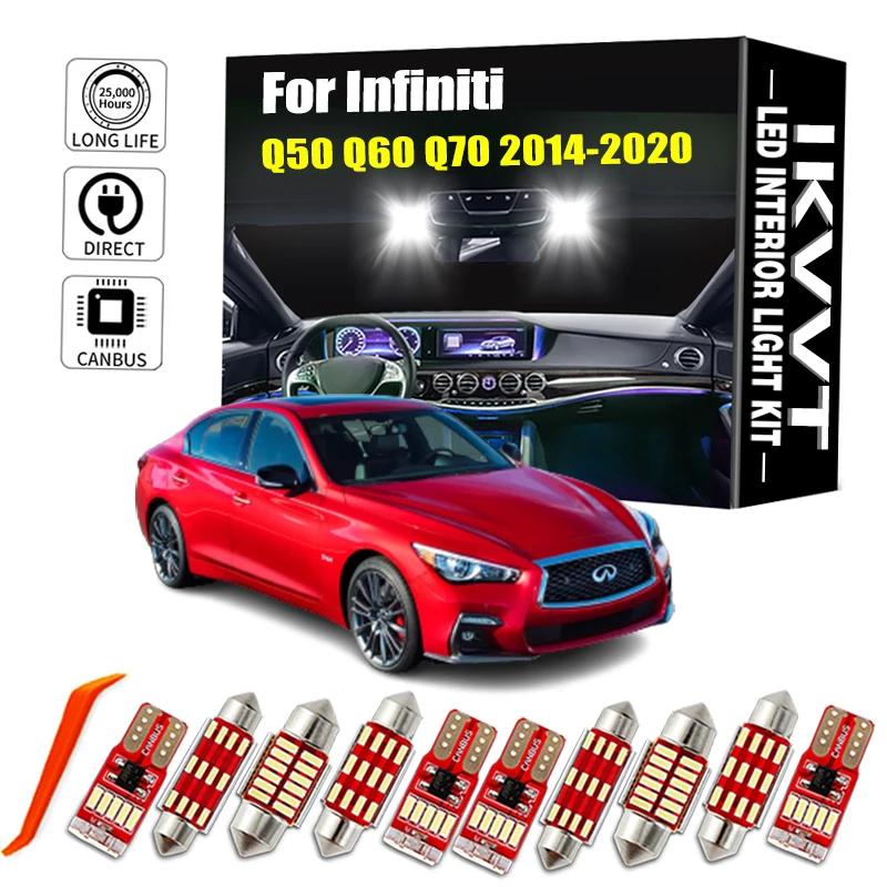 IKVVT 14Pcs Canbus Indoor Lamp For Infiniti Q50 Q60 Q70 2014-2017 2018 2019 2020 Vehicle Bulbs LED Interior Map Dome Light Kit
IKVVT 14Pcs Canbus Indoor Lamp For Infiniti Q50 Q60 Q70 2014-2017 2018 2019 2020 Vehicle Bulbs LED Interior Map Dome Light Kit