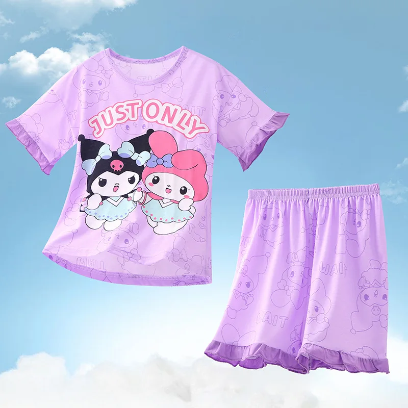 Combed Cotton Summer Thin Short Sleeved Set Fashionable Little Girl's Home Clothes
Combed Cotton Summer Thin Short Sleeved Set Fashionable Little Girl's Home Clothes