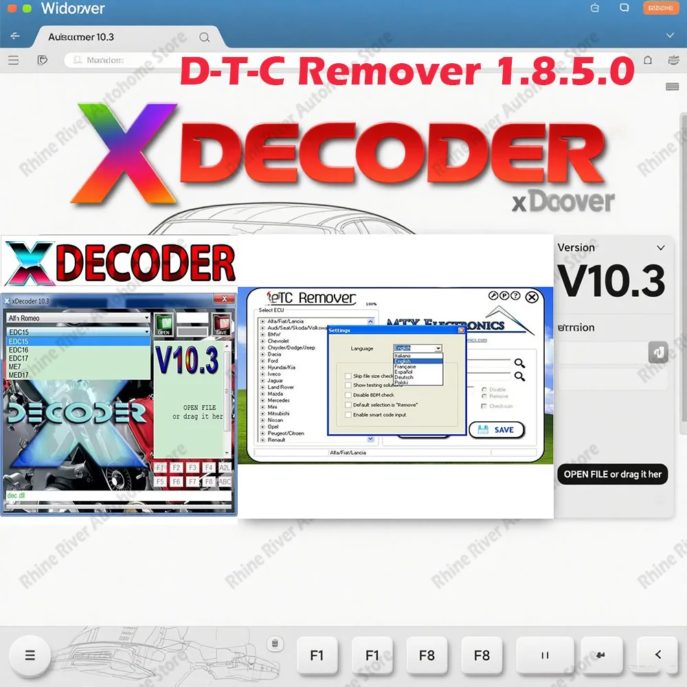 XDecoder 10.3 DTC Remover Software for Laptop - DTC off Delete Error Disable Tool for Multiple Laptop Model& DTC Remover 1.8.5.0
XDecoder 10.3 DTC Remover Software for Laptop - DTC off Delete Error Disable Tool for Multiple Laptop Model& DTC Remover 1.8.5.0
