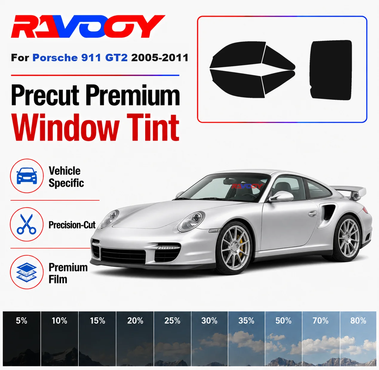 Premium Precut Window Tint Kit Front Rear Windows Rear Windshield For Porsche 911 GT2 2005-2011 Complete Set Nano Ceramic Film
Premium Precut Window Tint Kit Front Rear Windows Rear Windshield For Porsche 911 GT2 2005-2011 Complete Set Nano Ceramic Film