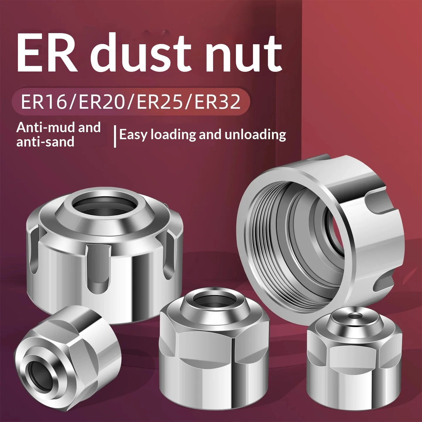 SYS ER Mudproof Nut ER11 ER16 ER20 ER25 ER32 ER40 Dustproof ER Waterproof Nut Mudproof Nut Tool Holder Bracket Tool Collet Chuck
SYS ER Mudproof Nut ER11 ER16 ER20 ER25 ER32 ER40 Dustproof ER Waterproof Nut Mudproof Nut Tool Holder Bracket Tool Collet Chuck
