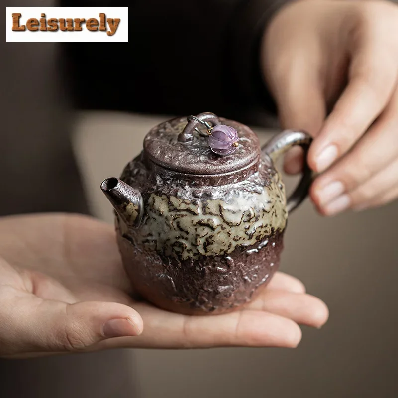 120ml Old Rock Mud Meditation Teapot Luxury Tea Infuser Pot Tea Maker Kettle with Ball Hole Chinese Tea Set Supplies Collection
120ml Old Rock Mud Meditation Teapot Luxury Tea Infuser Pot Tea Maker Kettle with Ball Hole Chinese Tea Set Supplies Collection
