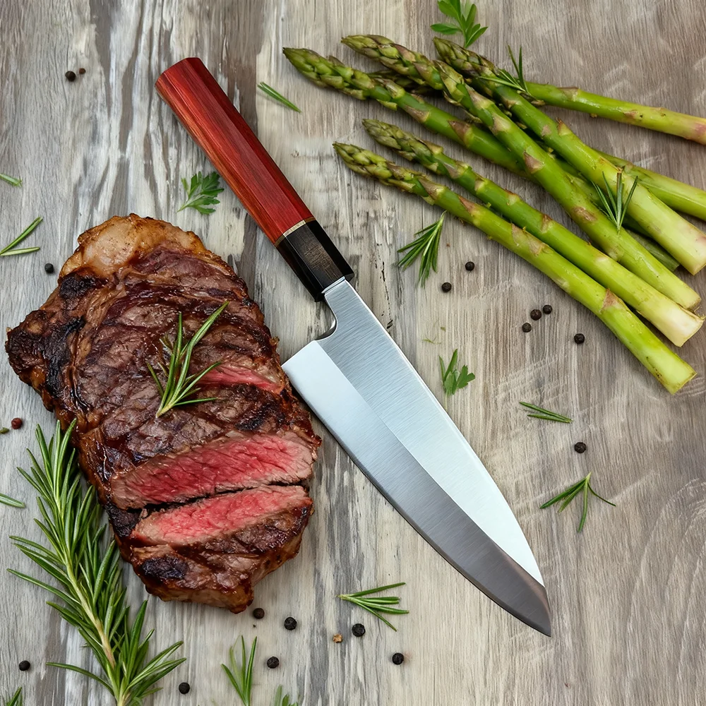 Deba Knife Single-edged Blade Germany 1.4116 Steel Wood Handle Chef Cleaver Sashimi Meat Slicing Sushi Vegetables Kitchen Knives
Deba Knife Single-edged Blade Germany 1.4116 Steel Wood Handle Chef Cleaver Sashimi Meat Slicing Sushi Vegetables Kitchen Knives