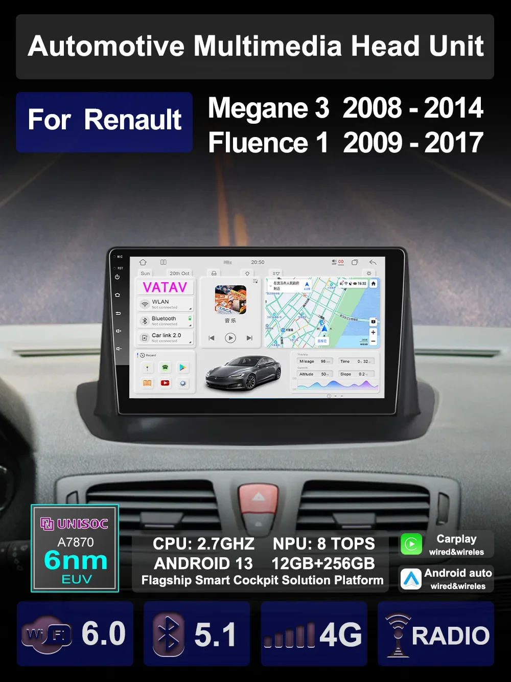 For Renault Logan Sandero 2 2012-2019 Car Multimedia AI Navigation Carplay Android Auto GPS stereo Radio Video Palyer Head Unit
For Renault Logan Sandero 2 2012-2019 Car Multimedia AI Navigation Carplay Android Auto GPS stereo Radio Video Palyer Head Unit