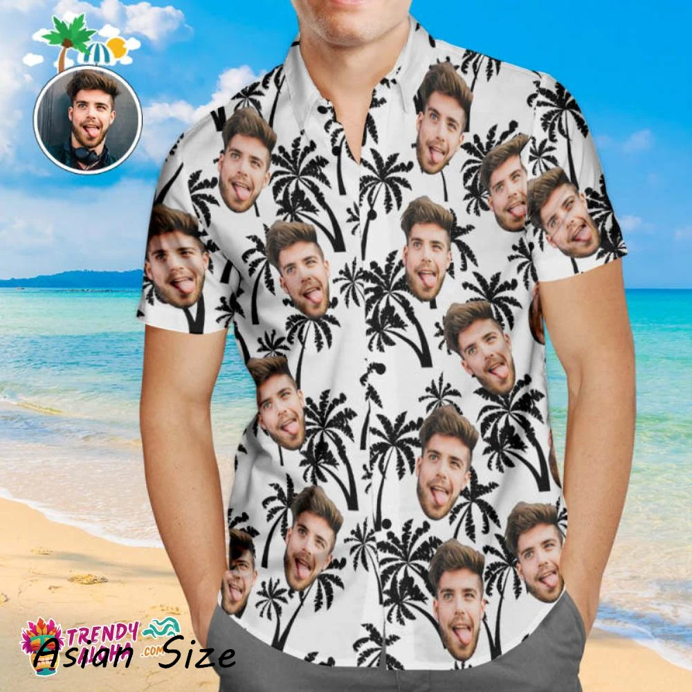 Face Photo Plam Tree Shirt For Men Clothing Custom 3D Print Hawaii Beach Shirt Y2k Top Tropical Beach Camisa Short Sleeve Blouse
Face Photo Plam Tree Shirt For Men Clothing Custom 3D Print Hawaii Beach Shirt Y2k Top Tropical Beach Camisa Short Sleeve Blouse