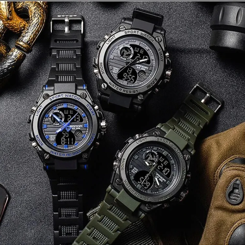 SANDA 739 Watches Men Military Army Mens Watch Waterproof Sport Wristwatch Dual Display Quartz Watch Male Relogio Masculino
SANDA 739 Watches Men Military Army Mens Watch Waterproof Sport Wristwatch Dual Display Quartz Watch Male Relogio Masculino