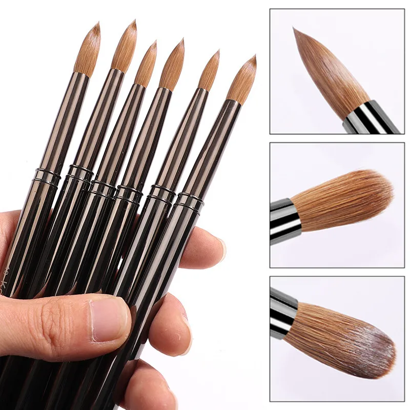 8#-18# Stainless Steel Handle Kolinsky Sable Nail Art Brush Acrylic UV Gel Extension Pen Nail Polish Painting Drawing Brush
8#-18# Stainless Steel Handle Kolinsky Sable Nail Art Brush Acrylic UV Gel Extension Pen Nail Polish Painting Drawing Brush