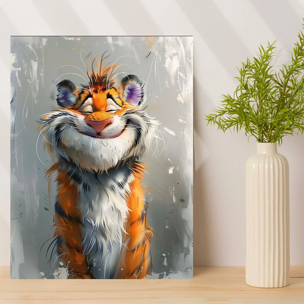 1pc,A tiger with a comfortable face, It's very cute, and it's a painting on the wall, Modern Canvas Wall Art, Framed, 12x16inch
1pc,A tiger with a comfortable face, It's very cute, and it's a painting on the wall, Modern Canvas Wall Art, Framed, 12x16inch
