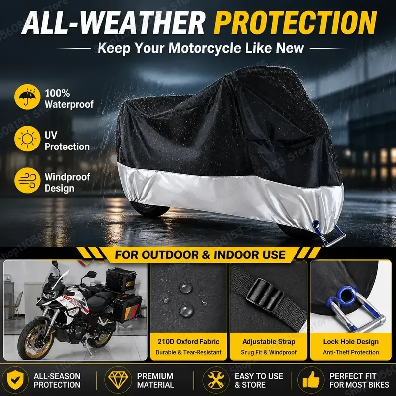 For CYCLONE RX600 For Motorcycle Cover Waterproof Dustproof UV Resistant All Weather Bike Cover for Scooter Motorbike Outdoor
For CYCLONE RX600 For Motorcycle Cover Waterproof Dustproof UV Resistant All Weather Bike Cover for Scooter Motorbike Outdoor