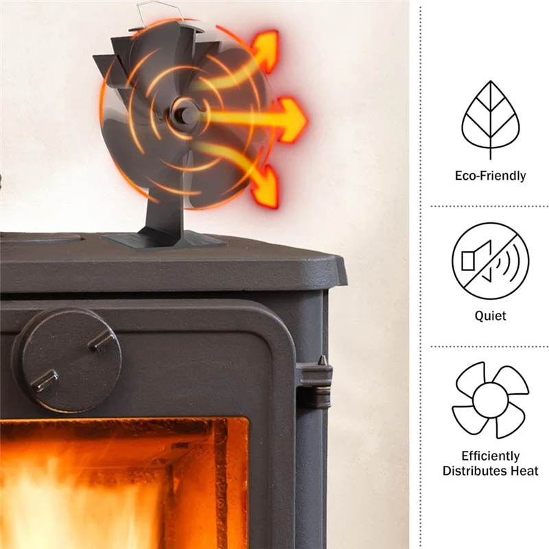 HGFLE-вентилятор для дровяной печи, вентилятор с тепловой мощностью, 4-лопастной вентилятор для камина для дровяных печей/каминов, дисперсов, дом на теплое воздухо 
HGFLE-вентилятор для дровяной печи, вентилятор с тепловой мощностью, 4-лопастной вентилятор для камина для дровяных печей/каминов, дисперсов, дом на теплое воздухо