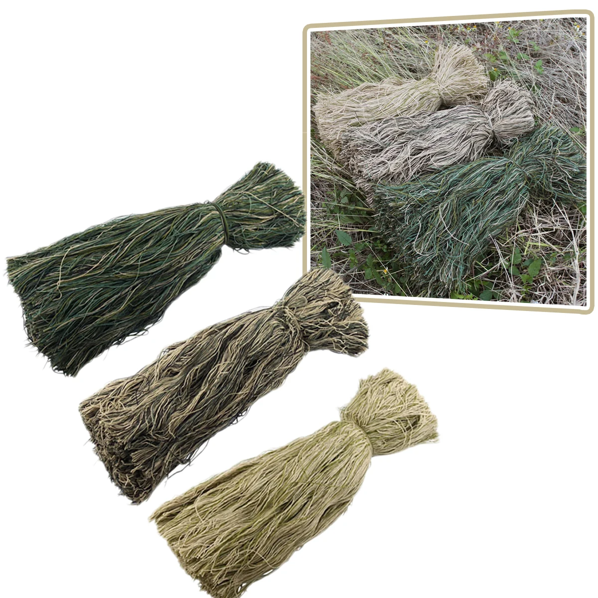 Tactical Camouflage Burlap Yarns Diy Hunting Camouflage Suit Ghillie Suit Repairing Yarn for Outdoor Desert Woodland Hunting
Tactical Camouflage Burlap Yarns Diy Hunting Camouflage Suit Ghillie Suit Repairing Yarn for Outdoor Desert Woodland Hunting