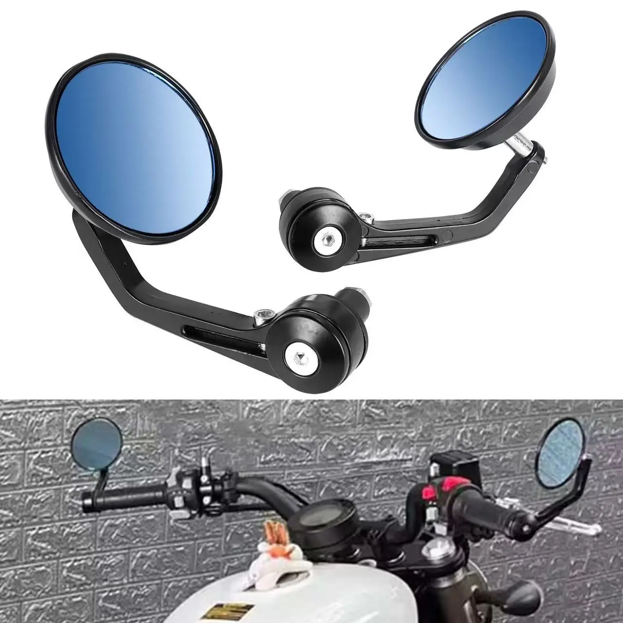 Round 7/8" Handlebar Aluminum Alloy Motocycle Rearview Mirrors Moto End Motor Side Mirrors Motorcycle Cafe Racer Accessories
Round 7/8" Handlebar Aluminum Alloy Motocycle Rearview Mirrors Moto End Motor Side Mirrors Motorcycle Cafe Racer Accessories