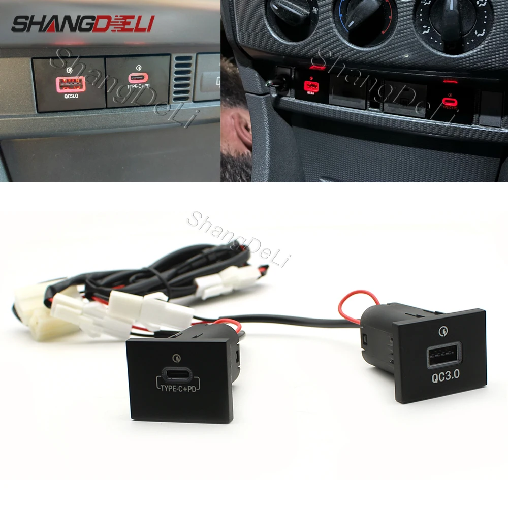 Red Led Car Phone Charger Socket Dual QC3.0 USB Type C PD Charging Power Adapter For Ford Focus 2 mk2 2009 2010 2011 Accessories
Red Led Car Phone Charger Socket Dual QC3.0 USB Type C PD Charging Power Adapter For Ford Focus 2 mk2 2009 2010 2011 Accessories