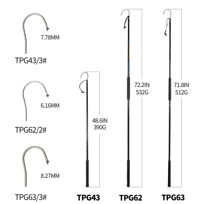 Fishing Gaff Sea Stainless Steel Extra Strong Sharp Fishing Hook Control Tool Landing Gaff FRP Body Saltwater Freshwater Tackle
Fishing Gaff Sea Stainless Steel Extra Strong Sharp Fishing Hook Control Tool Landing Gaff FRP Body Saltwater Freshwater Tackle