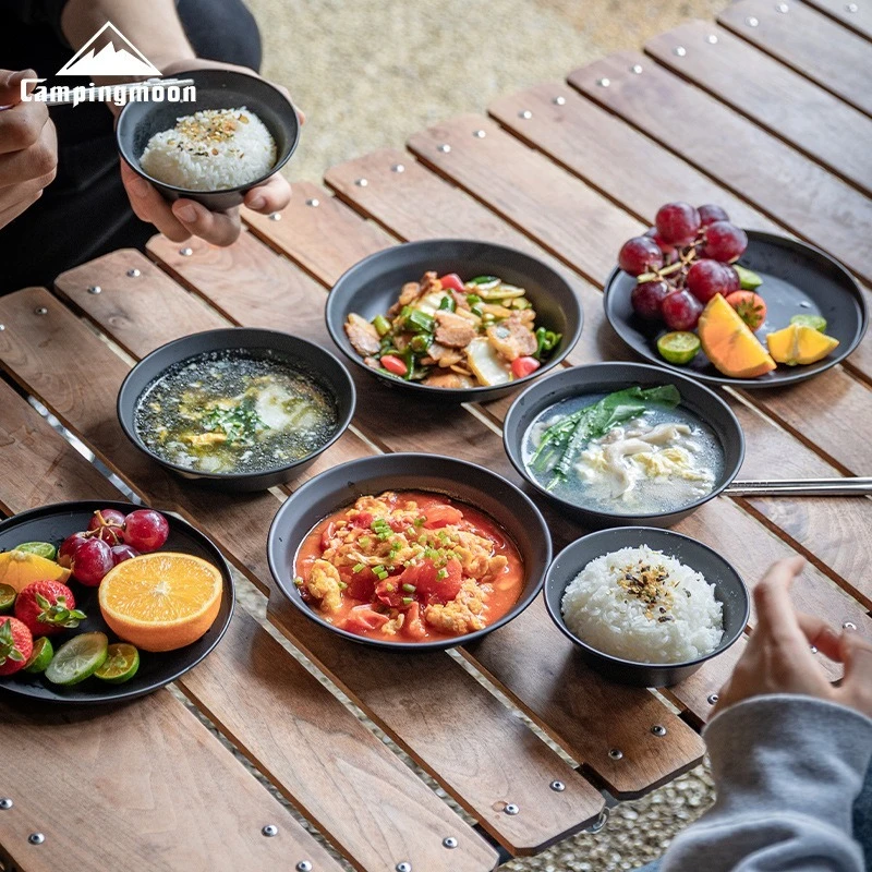 CAMPINGMOON BKS395-2S Outdoor Portable Anti Drop Stainless Steel Titanium Plated Dish Set, Eight Piece Camping Bowl Set
CAMPINGMOON BKS395-2S Outdoor Portable Anti Drop Stainless Steel Titanium Plated Dish Set, Eight Piece Camping Bowl Set