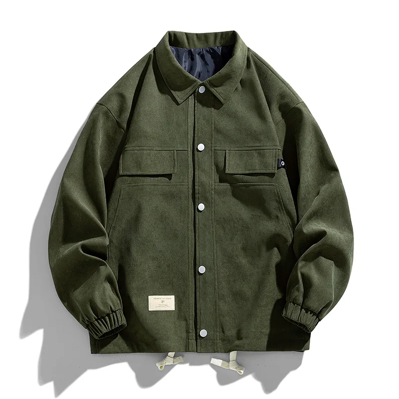 Vintage Men Suede Jacket Solid Color Standing Collar Thickened Shirt Jacket Korean Couple Clothing Male Shirts
Vintage Men Suede Jacket Solid Color Standing Collar Thickened Shirt Jacket Korean Couple Clothing Male Shirts