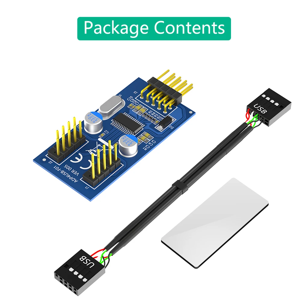 USB 2.0 9Pin Header Splitter Male 1 to 2 Female Extension Cable For Motherboard to Prevent Short Circuit Socket with 30cm Cable
USB 2.0 9Pin Header Splitter Male 1 to 2 Female Extension Cable For Motherboard to Prevent Short Circuit Socket with 30cm Cable