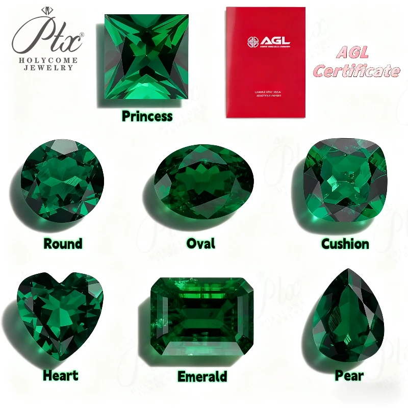 Lab Grown Zambian Emerald AGL Certified Premium Cushion Round Oval Pear Princess Heart & Emerald Cuts for Rings & Necklaces
Lab Grown Zambian Emerald AGL Certified Premium Cushion Round Oval Pear Princess Heart & Emerald Cuts for Rings & Necklaces