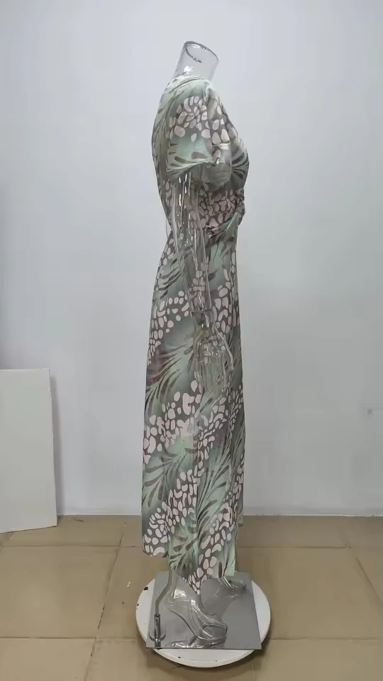 2025 Spring Summer Bohemian Women New Long Dress Printed V-neck Bandage Skinny Elegant Dresses Female Fashion Sexy Ladies
2025 Spring Summer Bohemian Women New Long Dress Printed V-neck Bandage Skinny Elegant Dresses Female Fashion Sexy Ladies