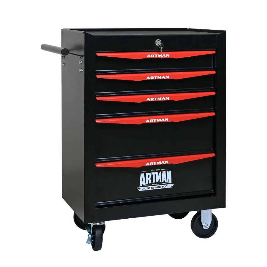 Rolling Metal Tool Chest with 5 Drawers 20" 5-Drawer Tool Chest Cabinet with Ball Bearing Drawer Slides Steel Tool Storage Box
Rolling Metal Tool Chest with 5 Drawers 20" 5-Drawer Tool Chest Cabinet with Ball Bearing Drawer Slides Steel Tool Storage Box