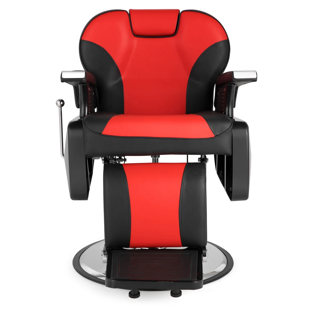 PVC Leather Case ABS Armrest Shell 300lbs Load-Bearing Disc With Footrest Can Be Put Down Barber Chair Red And Black 
PVC Leather Case ABS Armrest Shell 300lbs Load-Bearing Disc With Footrest Can Be Put Down Barber Chair Red And Black