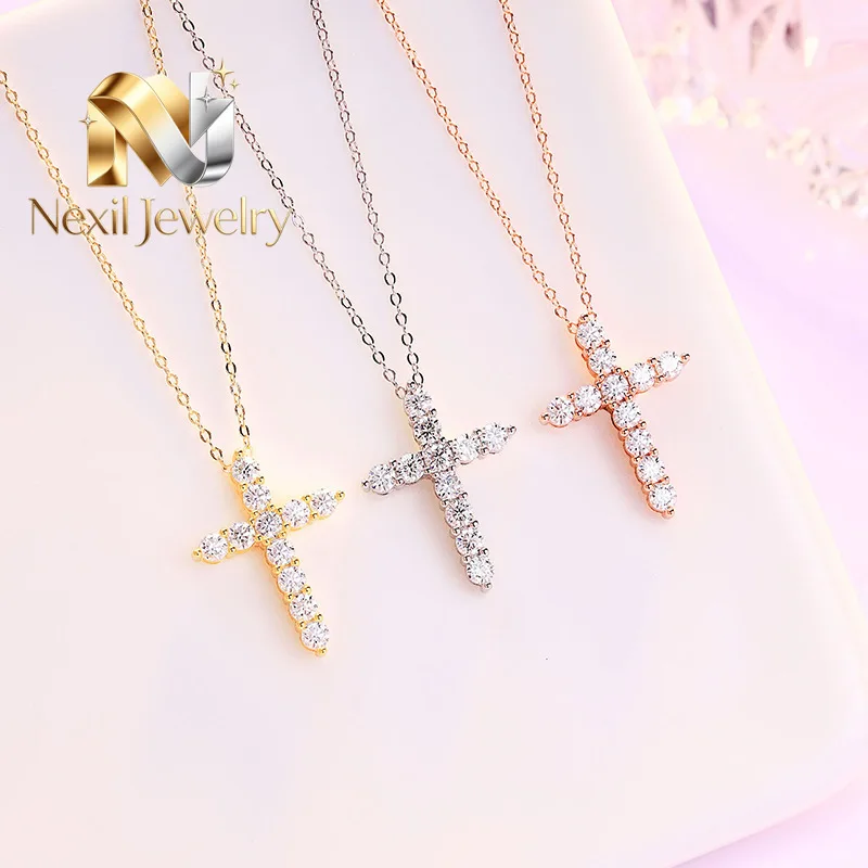 Nexil Jewelry Luxury Solid Platinum PT950 Moissanite Cross Pendant Necklace Women's Full Diamond Pendant Clavicle Chain
Nexil Jewelry Luxury Solid Platinum PT950 Moissanite Cross Pendant Necklace Women's Full Diamond Pendant Clavicle Chain