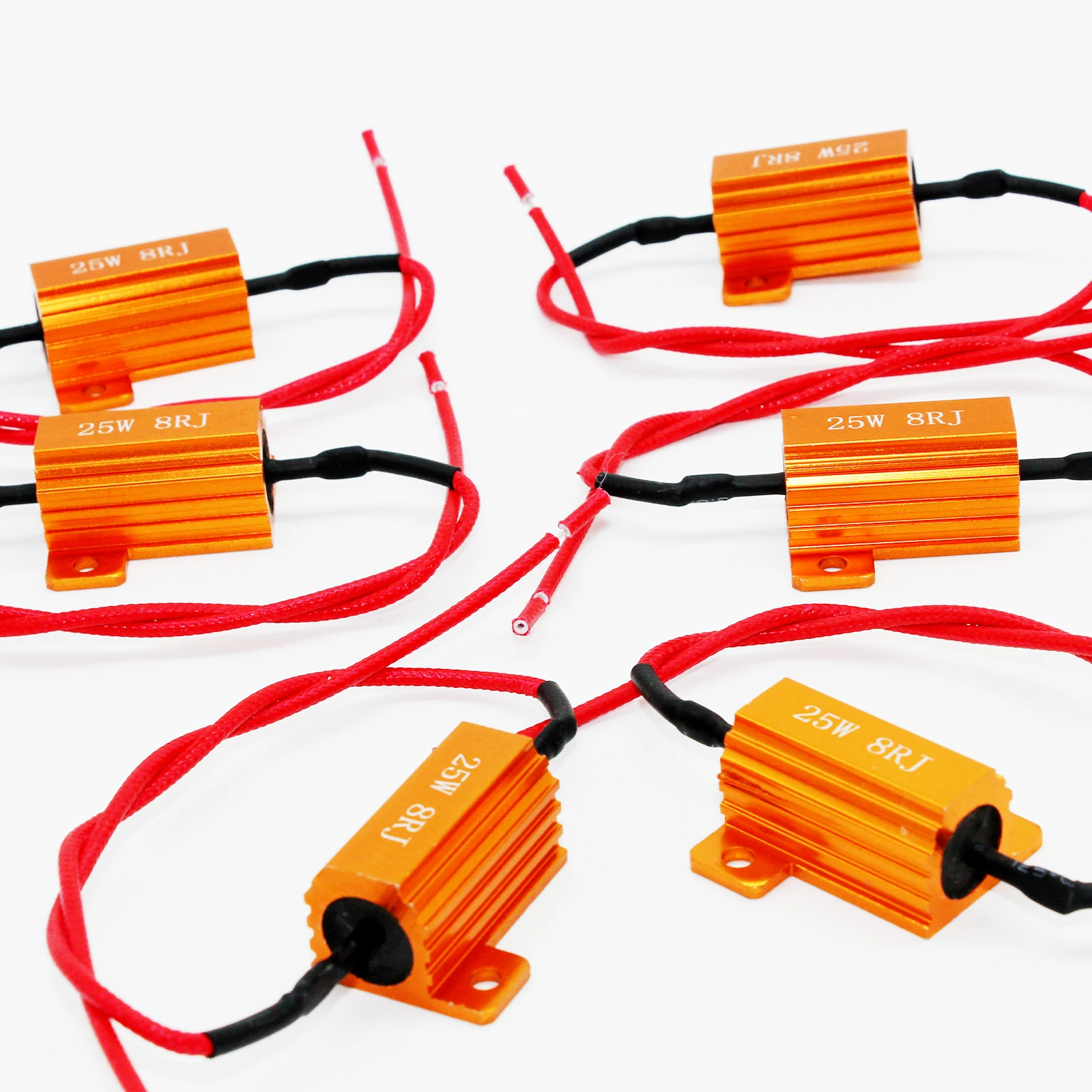 2pc 4pc 6pc Wirewound Resistor 25W 8 ohm LED Decoder,Aluminum shell power Resistor Car Turn Signal Load Resistors for lamp
2pc 4pc 6pc Wirewound Resistor 25W 8 ohm LED Decoder,Aluminum shell power Resistor Car Turn Signal Load Resistors for lamp