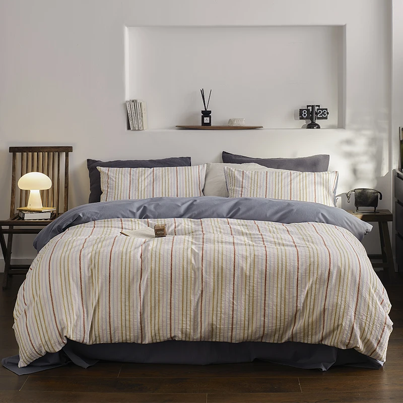 Cotton Yarn-dyed Jacquard Four-piece Set - Orus Stripes
Cotton Yarn-dyed Jacquard Four-piece Set - Orus Stripes