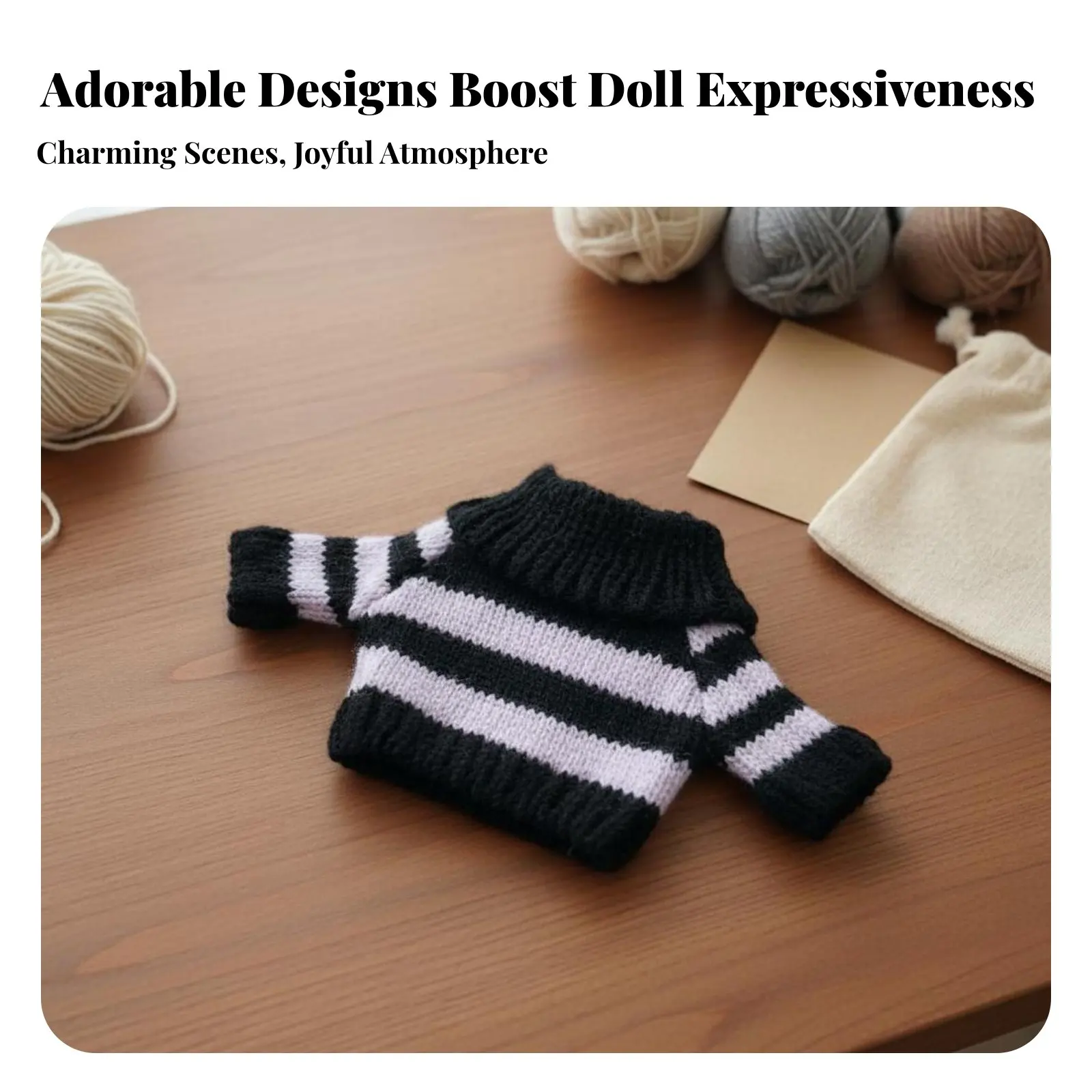 20cm Doll Sweater Versatile Decoration Doll Sweater Stretchable Fit Miniature Winter Clothes for BJD Owners
20cm Doll Sweater Versatile Decoration Doll Sweater Stretchable Fit Miniature Winter Clothes for BJD Owners