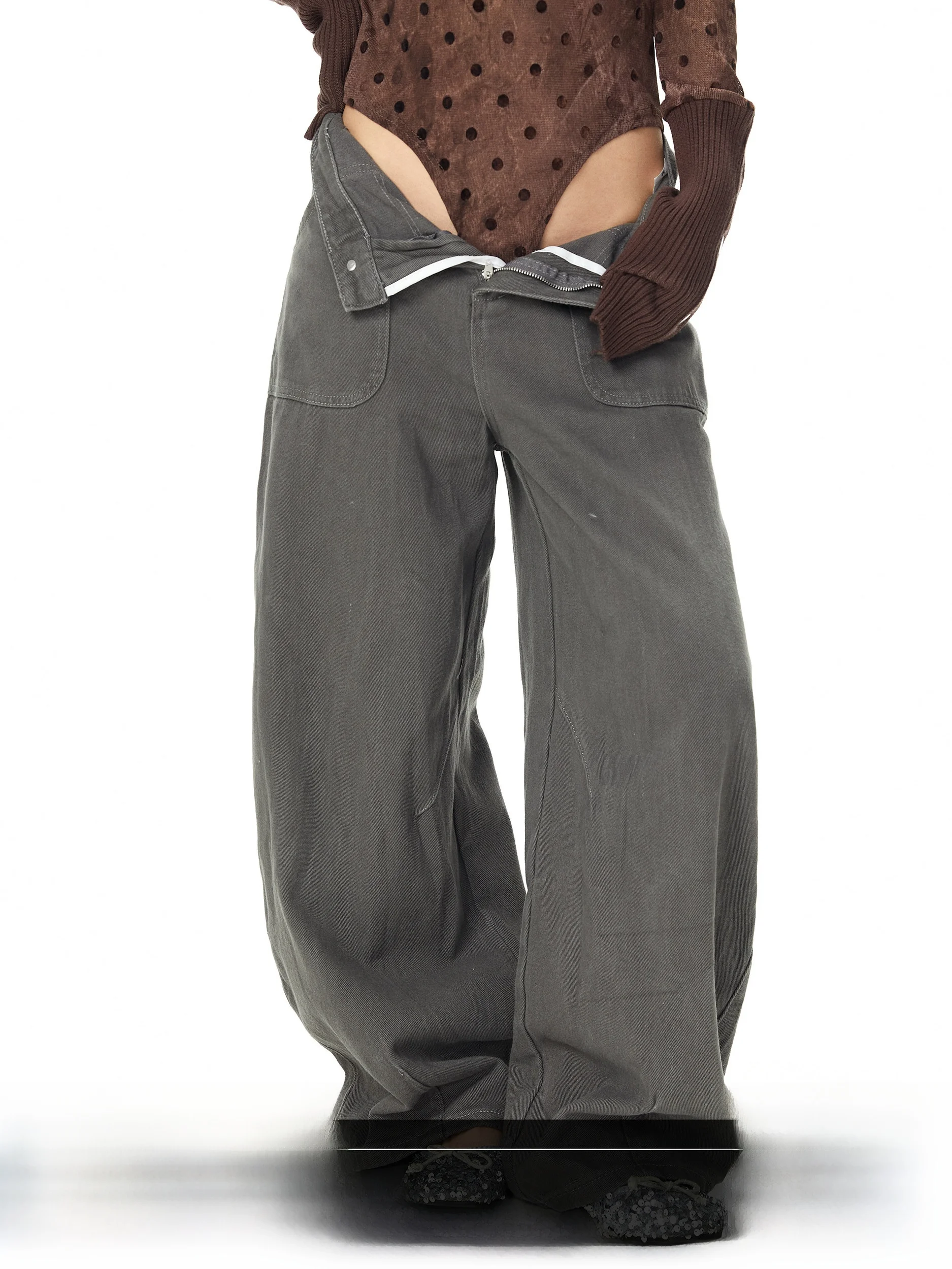 Blackbb American Style Washed Denim Work Pants Spring New Loose Wide Leg Pants Draping Floor-Length Pants with Pockets
Blackbb American Style Washed Denim Work Pants Spring New Loose Wide Leg Pants Draping Floor-Length Pants with Pockets