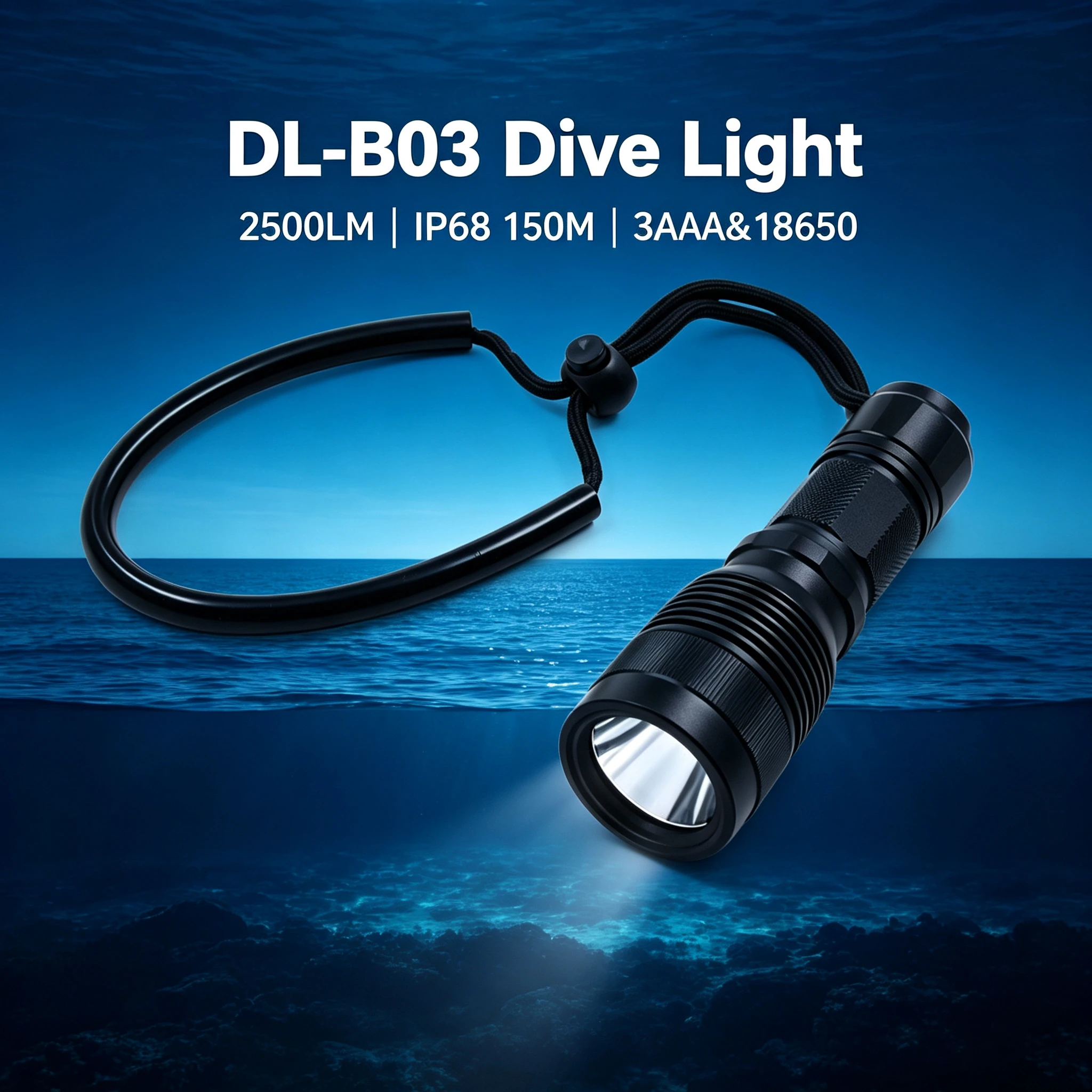 PROZHAOZHU DL-B03 2000LM Technical Diving Flashlight IP68 150M Waterproof Rotary Switch 3AAA 18650 Battery
PROZHAOZHU DL-B03 2000LM Technical Diving Flashlight IP68 150M Waterproof Rotary Switch 3AAA 18650 Battery