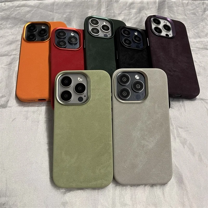 Microfibre fabric magnetic mobile phone case, suitable for iPhone, all-inclusive anti-fall MagSafe high-grade metal button
Microfibre fabric magnetic mobile phone case, suitable for iPhone, all-inclusive anti-fall MagSafe high-grade metal button