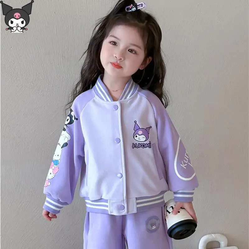 Anime Girls Kuromi Baseball Uniform Trousers Suit Kawaii Cartoon Spring Autumn New Sanrio Jacket Fashionable Casual Sporty Sweet
Anime Girls Kuromi Baseball Uniform Trousers Suit Kawaii Cartoon Spring Autumn New Sanrio Jacket Fashionable Casual Sporty Sweet