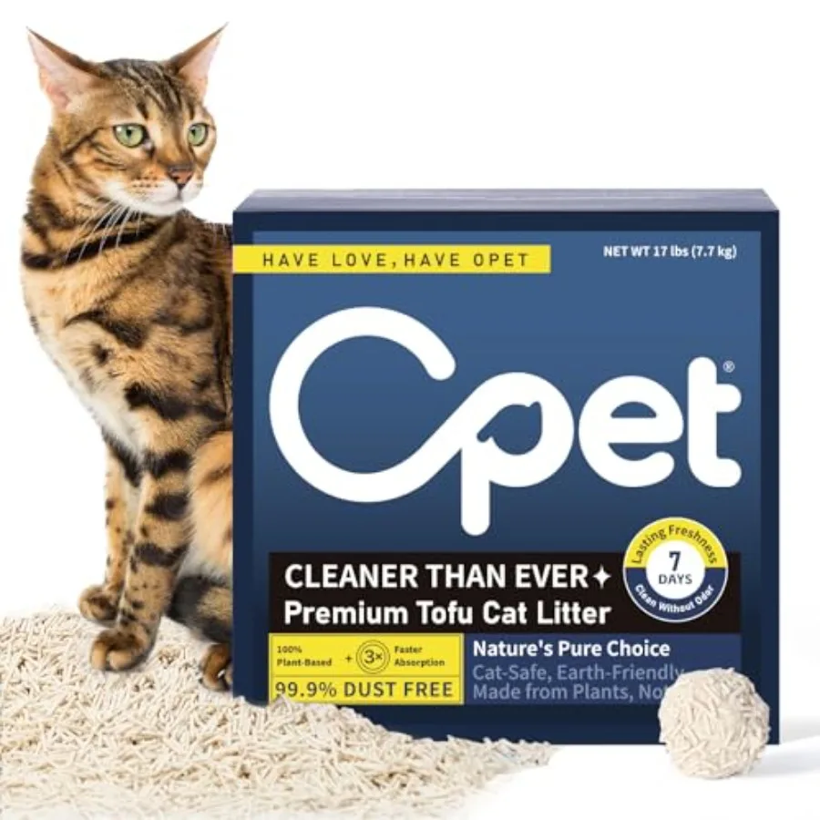 Tofu Cat Litter 100% Natural Pea Fiber and Corn Starch Ultra-Fast 3s Clumping 99.9% Dust-Free and Low Tracking Flushable Eco-Fr
Tofu Cat Litter 100% Natural Pea Fiber and Corn Starch Ultra-Fast 3s Clumping 99.9% Dust-Free and Low Tracking Flushable Eco-Fr