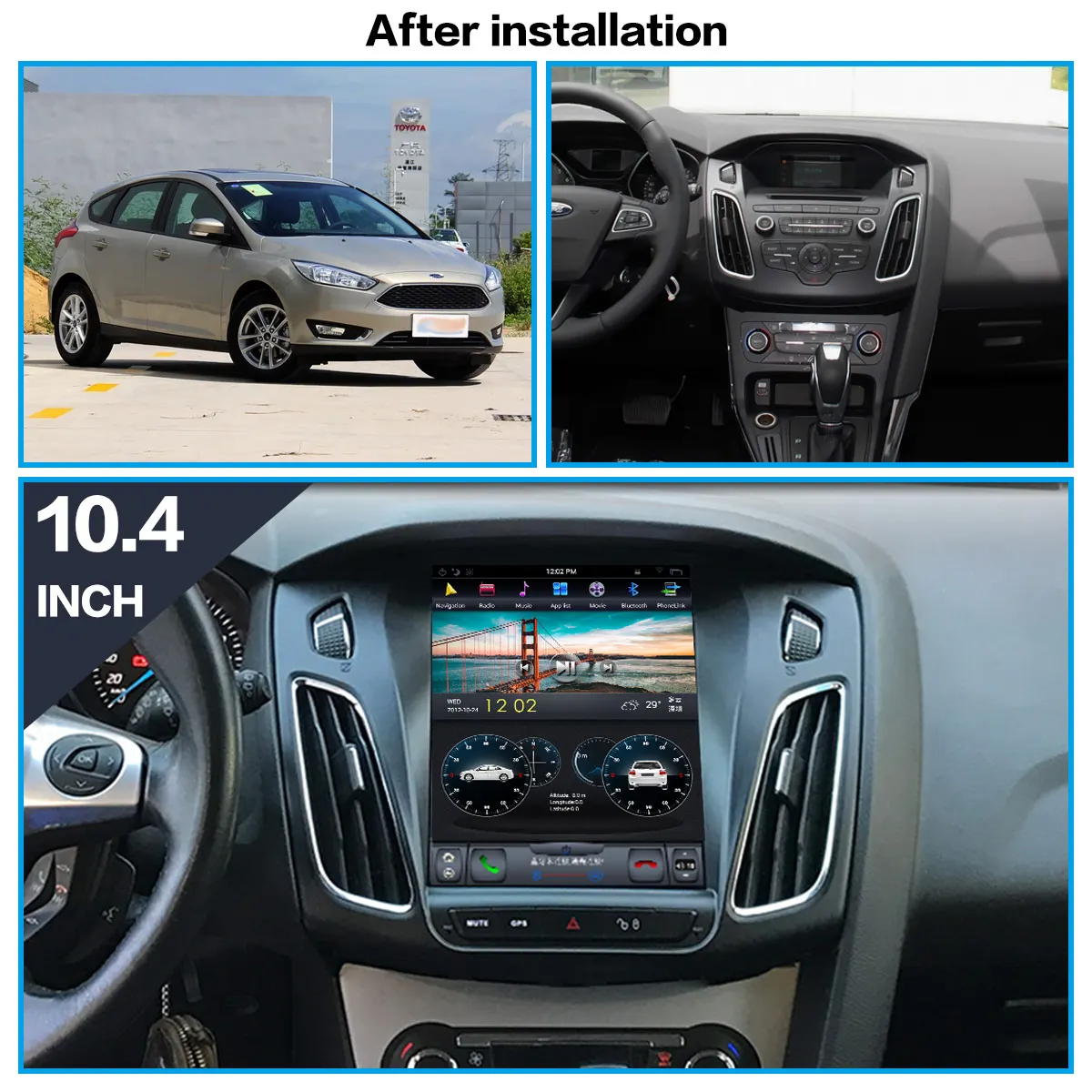 10.4'' Android 14 Car No DVD Player GPS Navigation For Ford Focus 2011-2019 Auto navigation stereo headunit multimedia carplay
10.4'' Android 14 Car No DVD Player GPS Navigation For Ford Focus 2011-2019 Auto navigation stereo headunit multimedia carplay