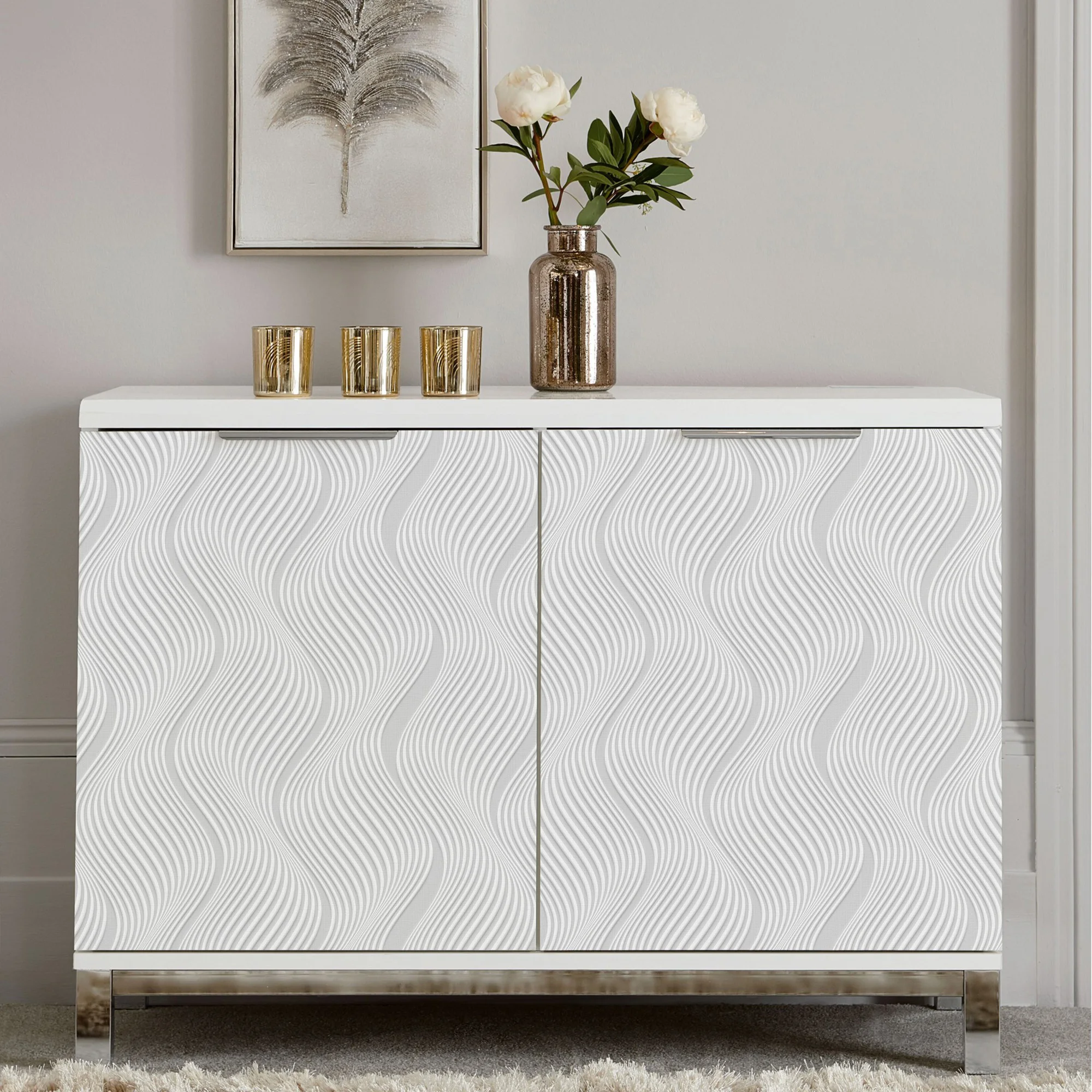 Modern Vinyl Self Adhesive Gray Wavy Pattern Wallpaper Oilproof and Waterproof PVC Kitchen Bathroom Room Wall Decal
Modern Vinyl Self Adhesive Gray Wavy Pattern Wallpaper Oilproof and Waterproof PVC Kitchen Bathroom Room Wall Decal