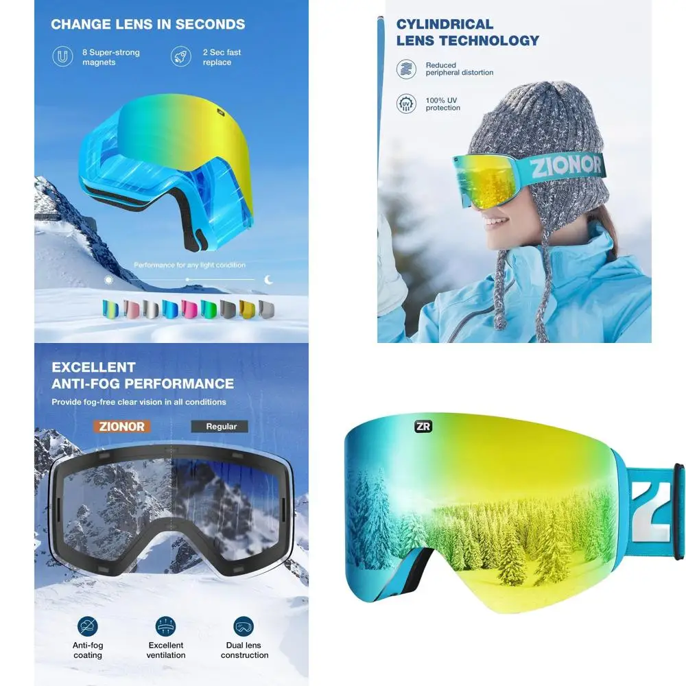 Magnetic Cylindrical Ski Goggles for Men and Women
Magnetic Cylindrical Ski Goggles for Men and Women