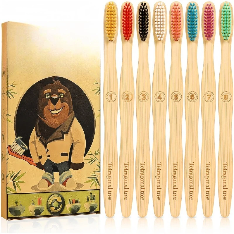 8 Count Biodegradable Bamboo Toothbrushes - Natural Toothbrush Value Pack - Extra Soft Toothbrush for Adults, Good for Sensitive
8 Count Biodegradable Bamboo Toothbrushes - Natural Toothbrush Value Pack - Extra Soft Toothbrush for Adults, Good for Sensitive