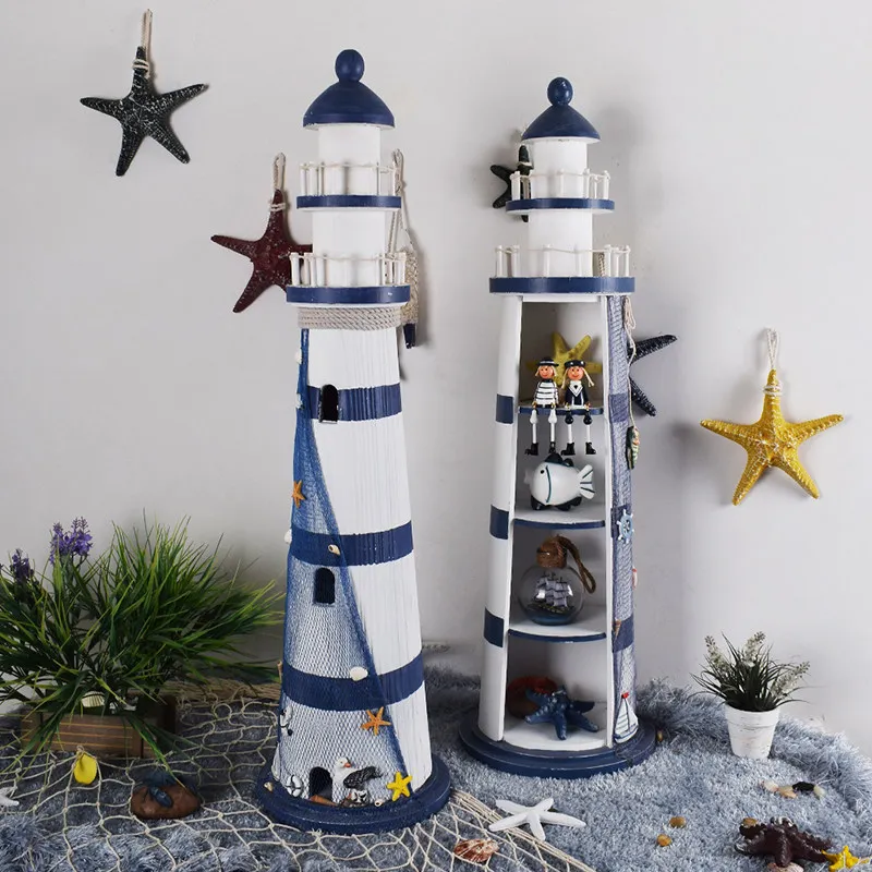 Home Decor Ocean Style Solid Wood Lighthouse Ornaments Children's Room Storage Rack Living Room Background Wall Display Cabinet
Home Decor Ocean Style Solid Wood Lighthouse Ornaments Children's Room Storage Rack Living Room Background Wall Display Cabinet