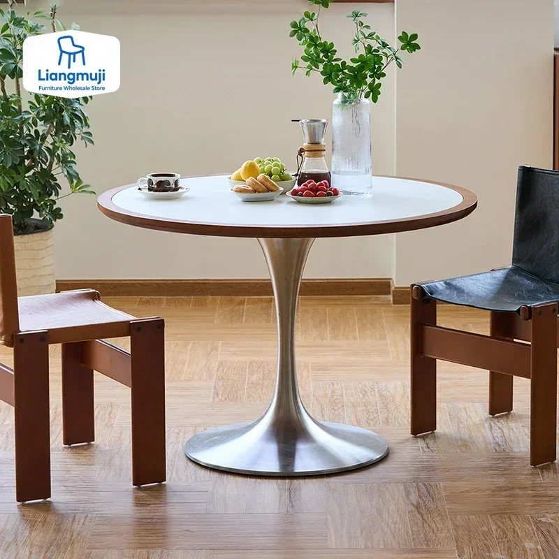 Natural Small Kitchen Table Chairs Wooden Metal White Modern Round Dining Table Set Center Luxury Mesas De Jantar Home Furniture
Natural Small Kitchen Table Chairs Wooden Metal White Modern Round Dining Table Set Center Luxury Mesas De Jantar Home Furniture