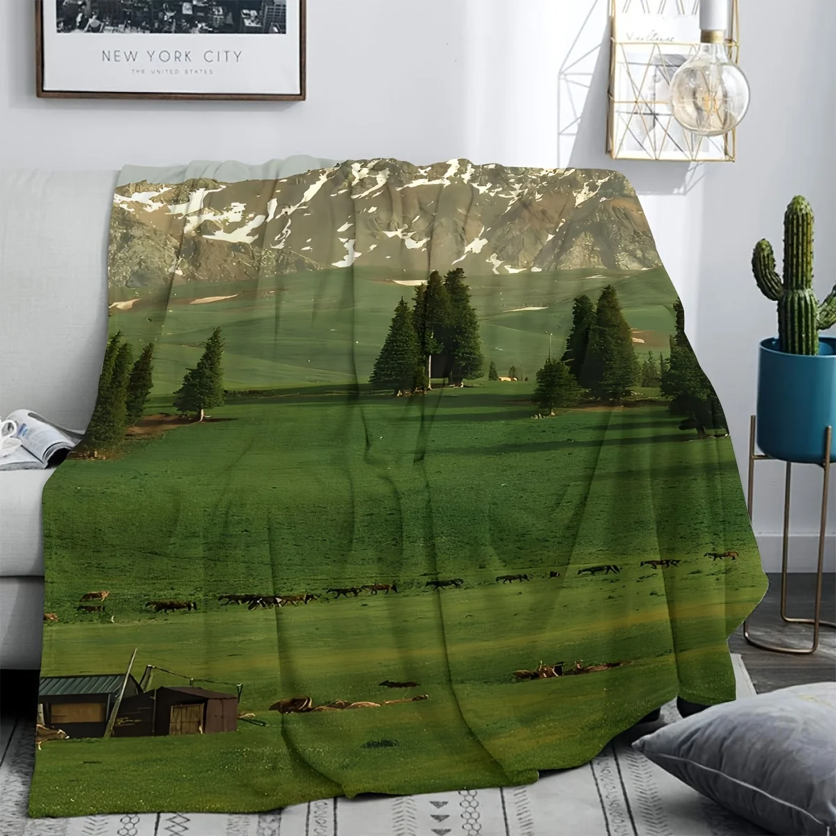 Nature Landscape Bedspread - Mountains Meadow Cabin Design, All-Season Durable Fabric - Serene Farmhouse Decor
Nature Landscape Bedspread - Mountains Meadow Cabin Design, All-Season Durable Fabric - Serene Farmhouse Decor
