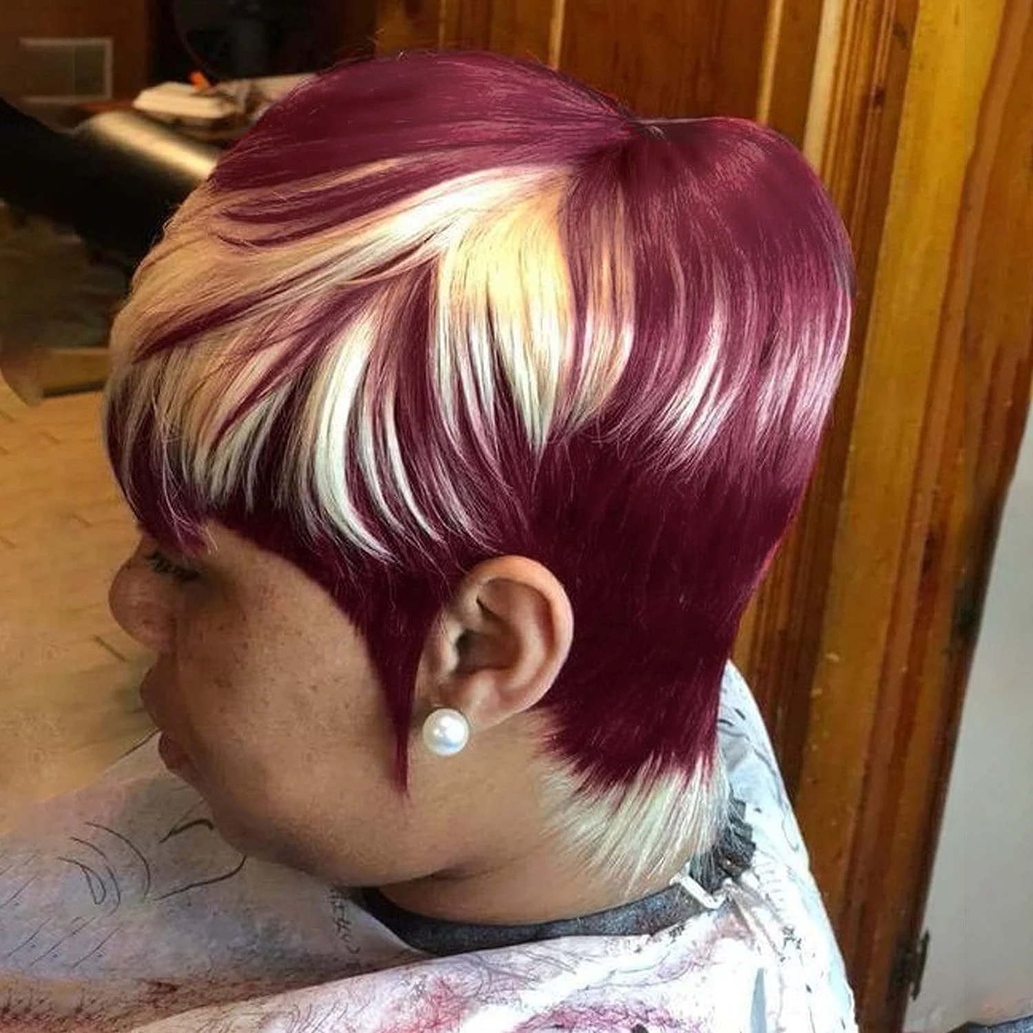 Short Human Hair 99J/613 Pixie Cut Wig For Women Short Wigs With Bangs Burgundy Human Hair Wig Full Machine Made Wig
Short Human Hair 99J/613 Pixie Cut Wig For Women Short Wigs With Bangs Burgundy Human Hair Wig Full Machine Made Wig